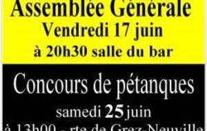 AG le vendredi 17 juin à 20h30