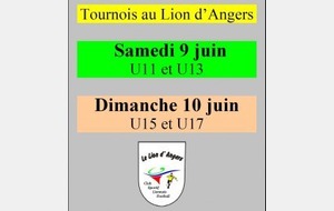 Tournoi des jeunes - 9 et 10 juin à  10h