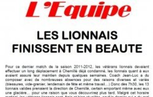 Les vétérans Lionnais finissent en beauté