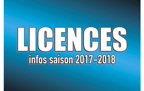 Licence saison 2017-2018