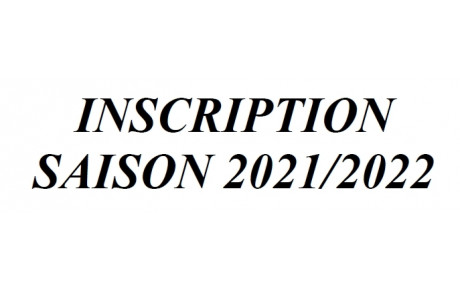 Inscriptions 2021-2022