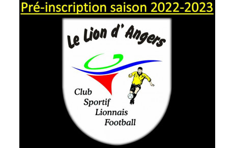 Pré-inscription saison 2022-2023
